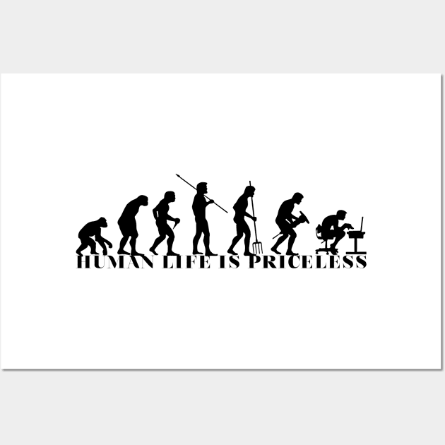 'Human Life Is Priceless' Human Trafficking Shirt Wall Art by ourwackyhome